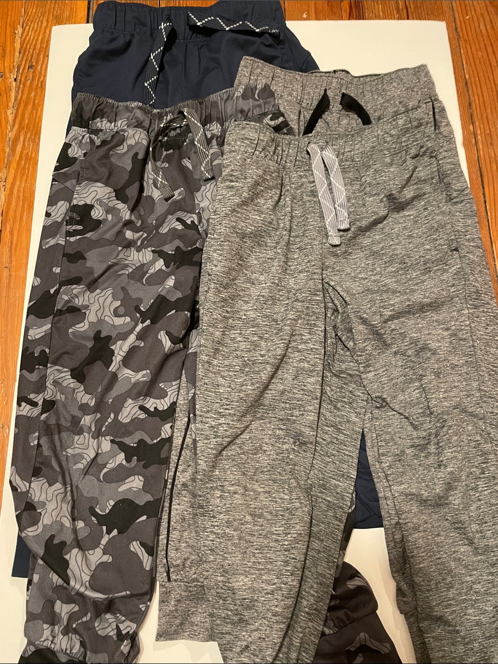 Jumping Beans Boys Size 6 Active Drawstring Jogger Pants Navy Camo & Gray Set 4